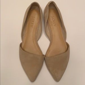 J. Crew Zoe suede d’Orsay flats in saddle. Sz 7